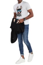 Dsquared2 Ciro’s Pixelated Charm Icon T-Shirt in Weiß - immagine 2