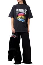 Balenciaga Paris Tropical Unisex-T-Shirt in Schwarz – Bild 4