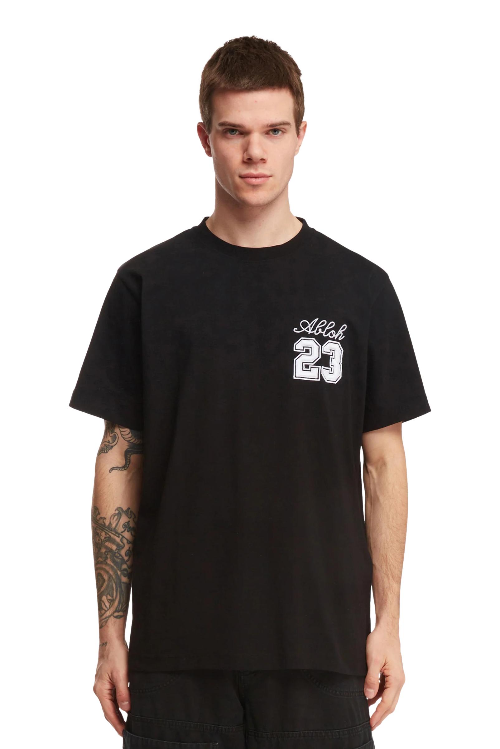 OMAA027S24JER0051001_1 Off-White 23 Skate T-Shirt mit Logostickerei in Schwarz - imagine 1