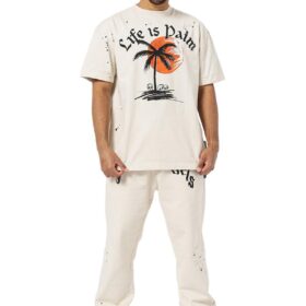 Palm Angels T-Shirt mit Sloganprint und Rundhalsausschnitt