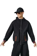 Gucci Kapuzenjacke aus Baumwolljersey mit Webstreifen - immagine 2
