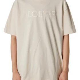 Tricou Loewe cu croială lejeră, în nuanța Creta Beige