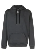 Courrèges kapucnis pulóver stonewash hatással