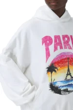 Balenciaga Paris Tropical Baumwollhoodie - imagine 2