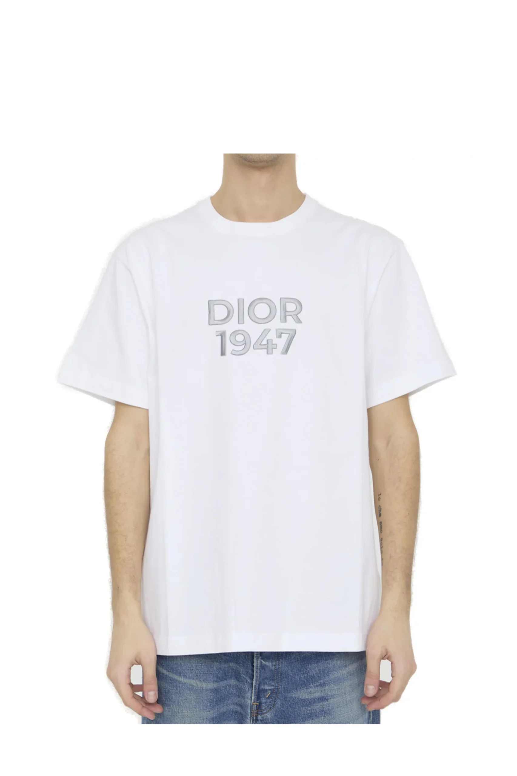 Dior Homme 1947 Kurzarm-T-Shirt mit Rundhalsausschnitt