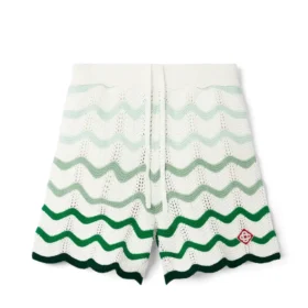 Casablanca Wavy Gradient Häkelshorts in Grün