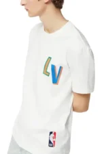 Тениска Louis Vuitton x NBA с лого в бяло