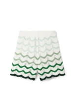Casablanca Wavy Gradient Häkelshorts in Grün - Image 6