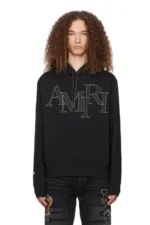 AMIRI Staggered Logo Hoodie in Schwarz – Bild 2