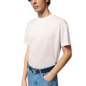 Louis Vuitton Damier T-Shirt aus Baumwollpiqué