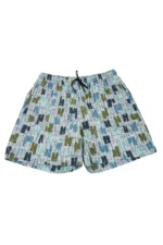 Hermès Coups de Goua’H Herren-Badeshorts in Bleu Givre