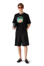 Casablanca Casa Beach Wave T-Shirt in Schwarz - Image 2