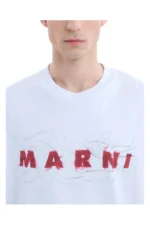 Marni Baumwoll-T-Shirt mit Logoprint - Image 5