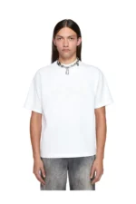 Acne Studios Logo T-Shirt with loose fit in optic white