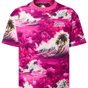 Louis Vuitton bedrucktes Baumwoll-T-Shirt mit kurzen Ärmeln