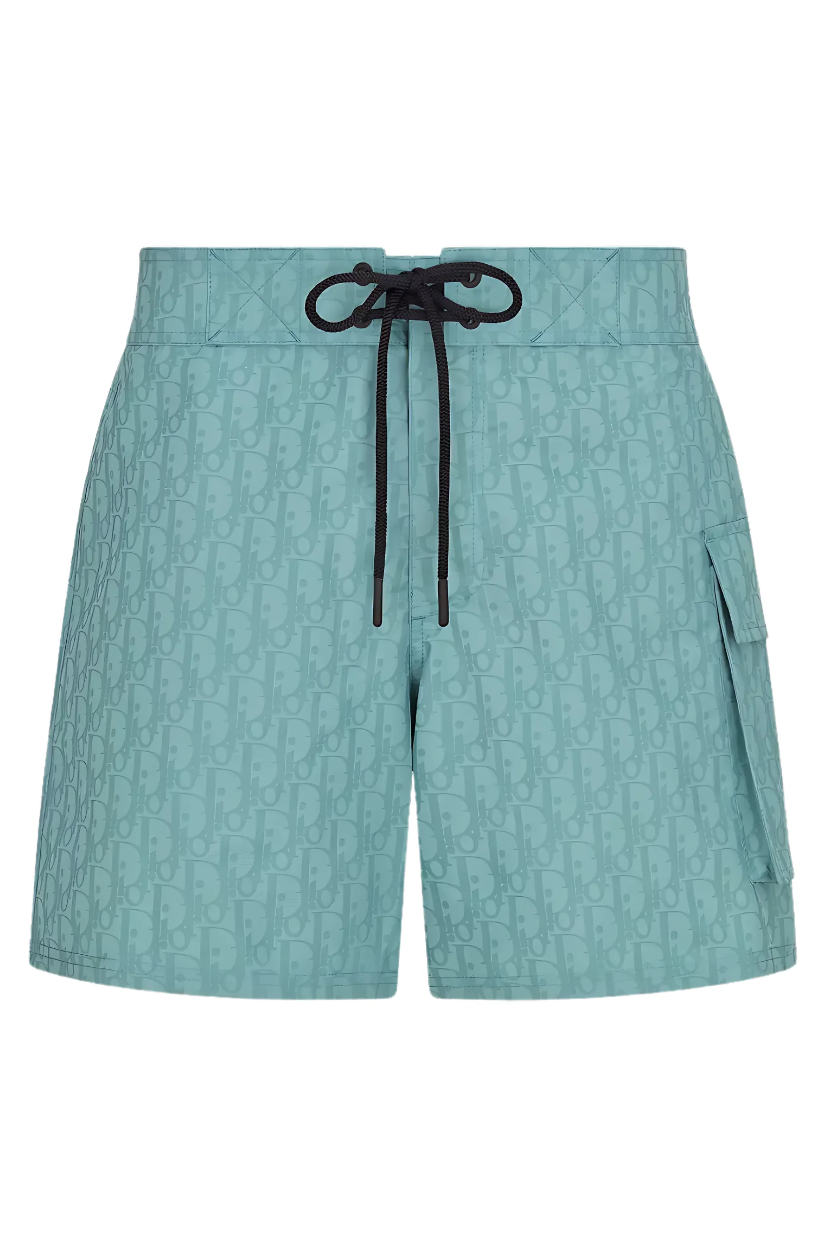 (XXX) 293B103CB041_C565_1 Dior Oblique Badeshorts aus wassergrünem Funktionscanvas - imagine 1