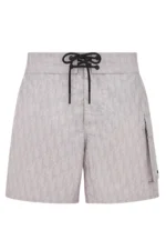 Dior Oblique Badeshorts aus perlfarbenem Funktionscanvas