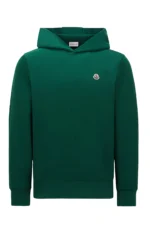 Moncler Baumwollhoodie mit Logoaufnäher