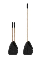Saint Laurent Puffer Small aus gestepptem Nappaleder, 29 cm - Kép 3