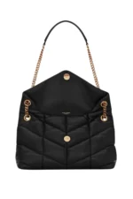 Saint Laurent Puffer Small aus gestepptem Nappaleder, 29 cm - Kép 4