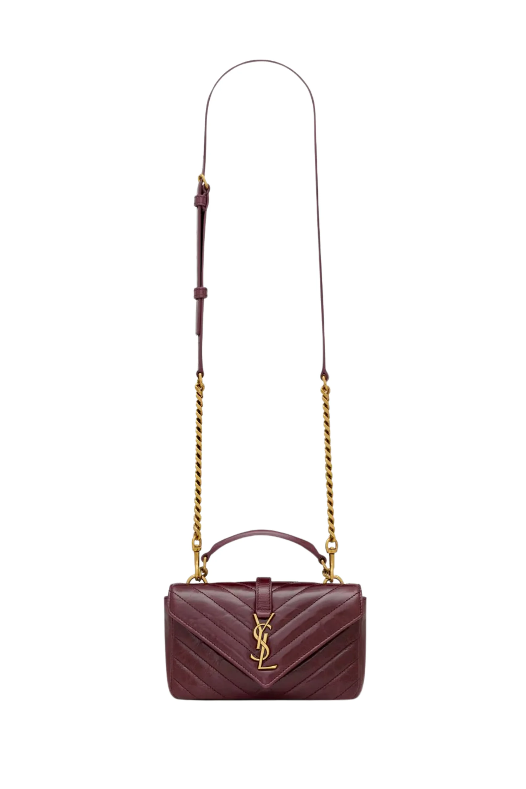 (XXX) 779430DZH076193_1 Saint Laurent College Mini aus glänzendem Leder - imagine 1