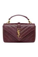 Saint Laurent College Mini aus glänzendem Leder - imagine 2