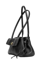 Chanel Small Tote aus schwarzem genarbtem Kalbsleder mit goldfarbenem Metall - imagine 4