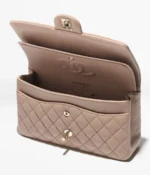 Chanel Classic 11.12 Handtasche – Dunkelbeige – Ansicht 2