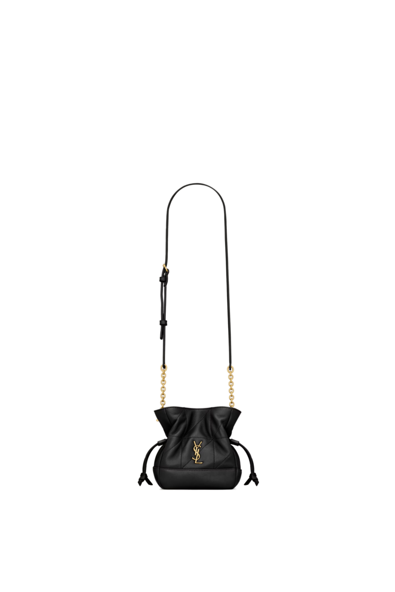 Saint Laurent Jamie Mini peňaženka z jemného semišového usně