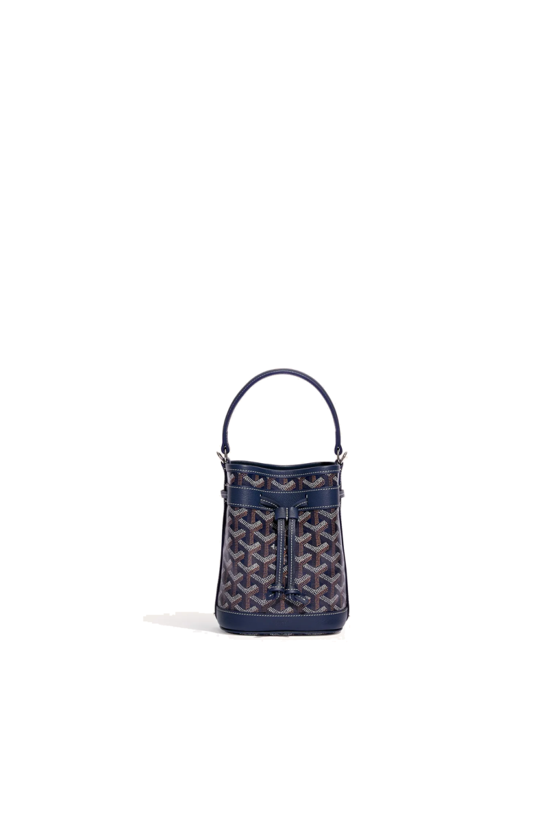 Goyard Petit Flot Mini Beuteltasche – Marineblau – Ansicht 1