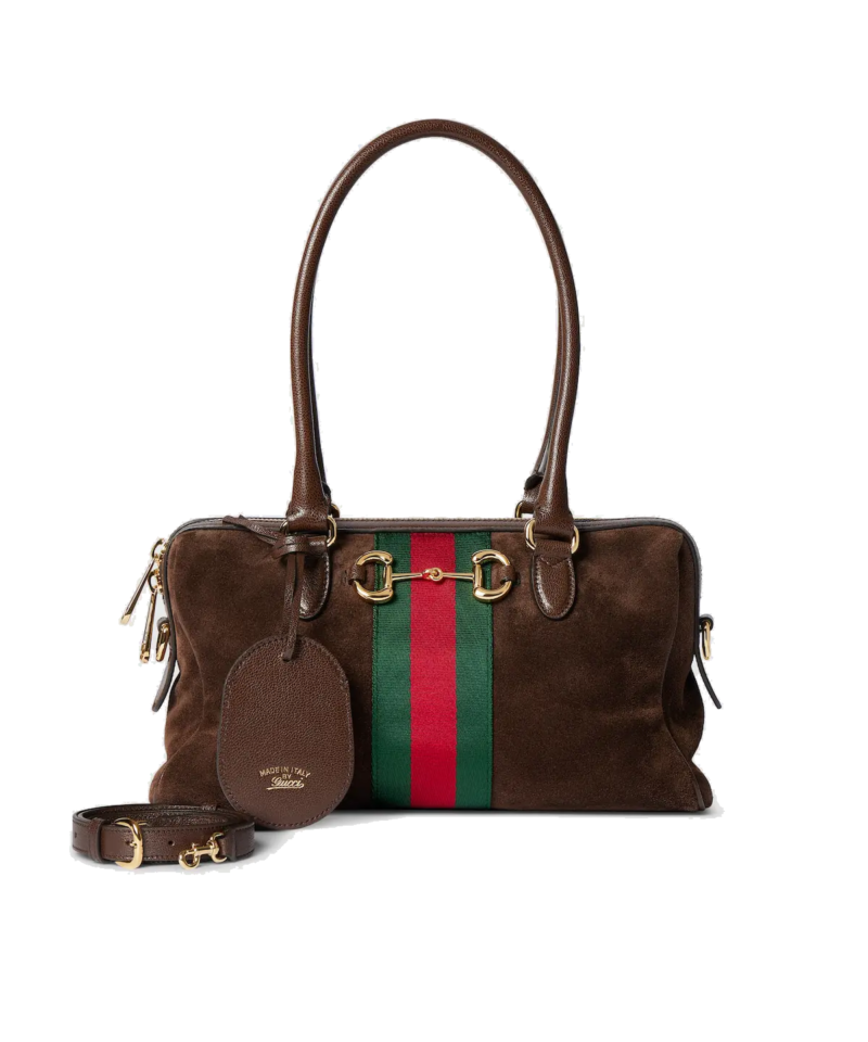 Gucci Borsetto Medium Boston Bag – tmavě hnědá