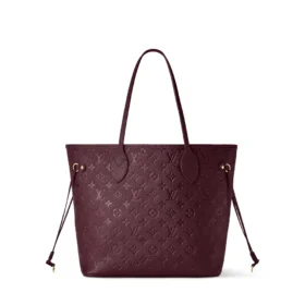 Louis Vuitton Neverfull MM Monogram Empreinte Grenat