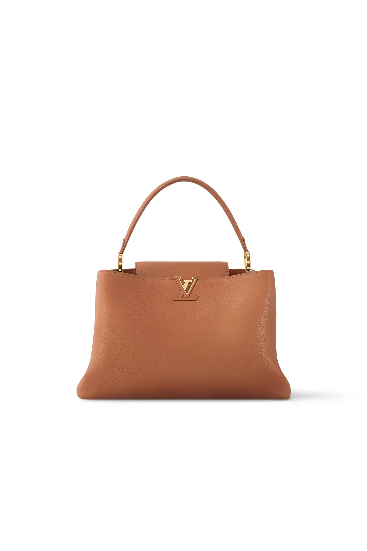 Louis Vuitton Capucines GM Souple – Cognac M24879 – Vorderansicht Louis Vuitton Capucines GM Souple – Cognac – Vorderansicht