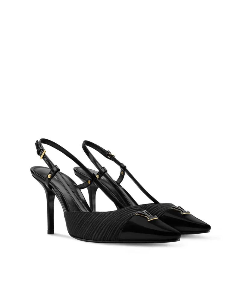 Louis Vuitton City Slingback Pumps – Schwarz – Vorderansicht