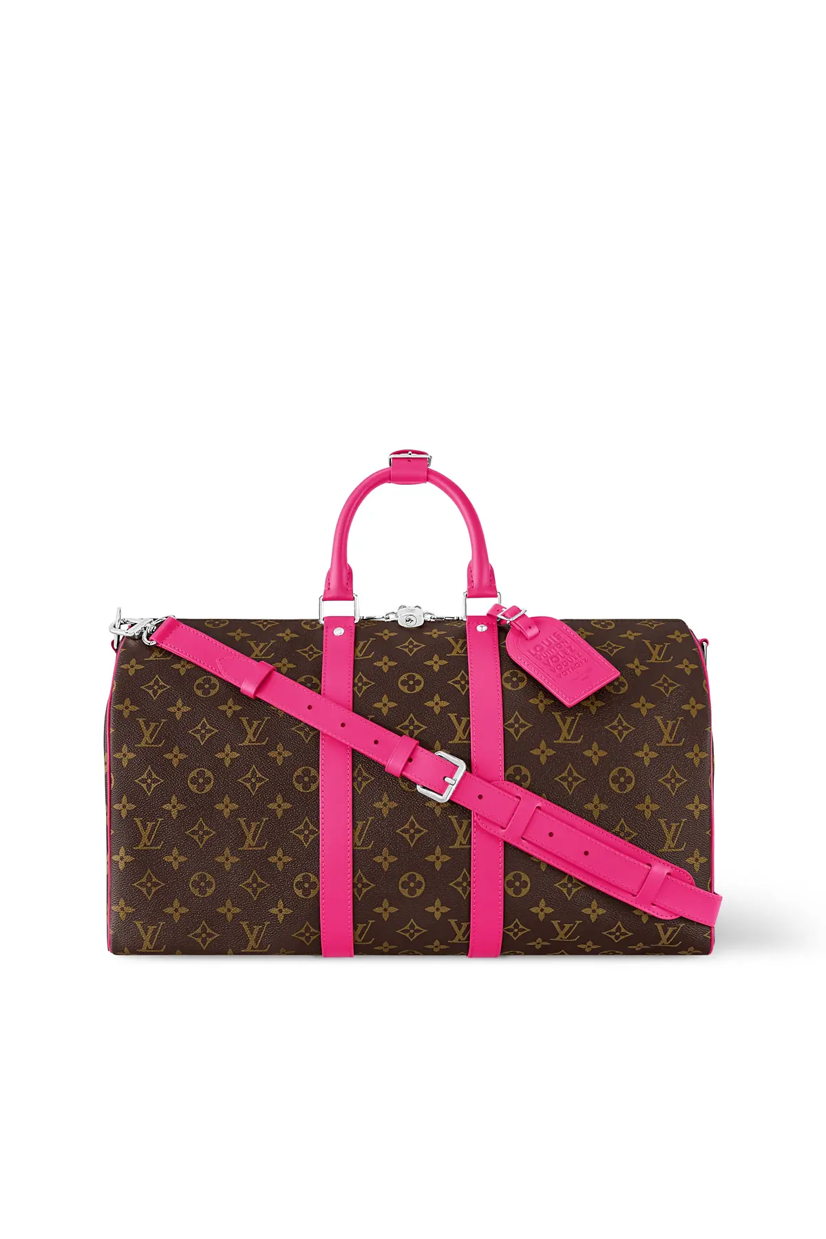 Louis Vuitton Keepall Bandoulière 45 – Pondichery Pink M13807 – Vorderansicht Louis Vuitton Keepall Bandoulière 45 – Pondichery Pink – Vorderansicht