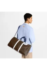 Louis Vuitton Keepall Bandoulière 50 LV Golf – Monogram / Blau-Weiß – Ansicht 5