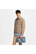 Louis Vuitton Pochette Voyage Souple Damoflage – Denimblau – Ansicht 6