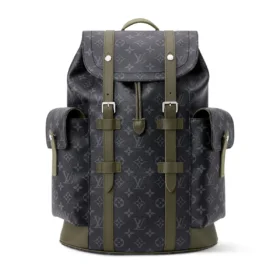 Louis Vuitton Christopher MM Rucksack – Monogram Eclipse / Khaki – Vorderansicht